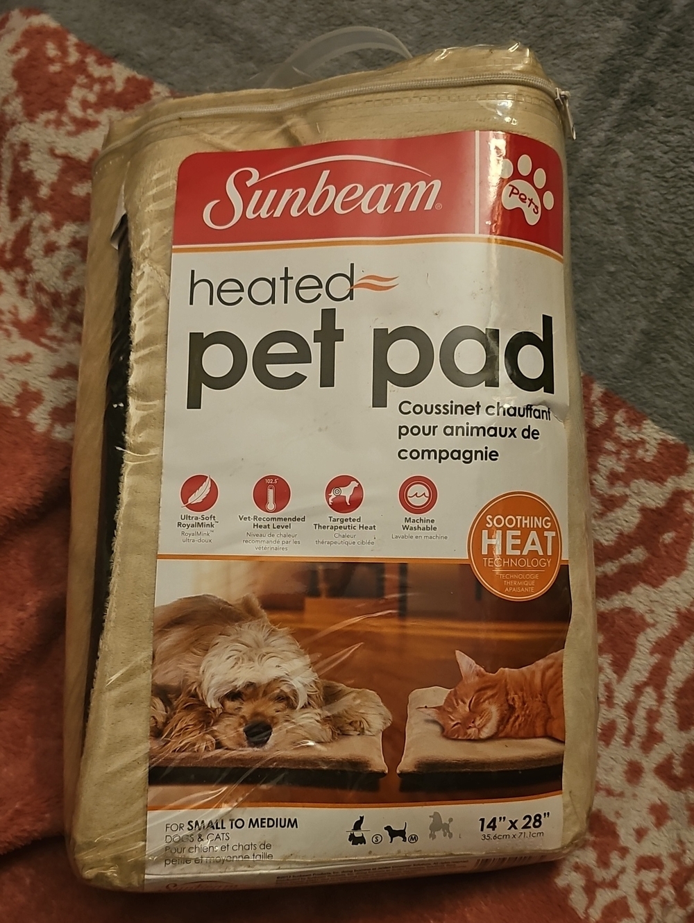 Sunbeam Heated Pet Pad - Beige